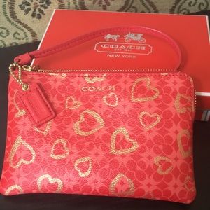 Red Coach Wristlet